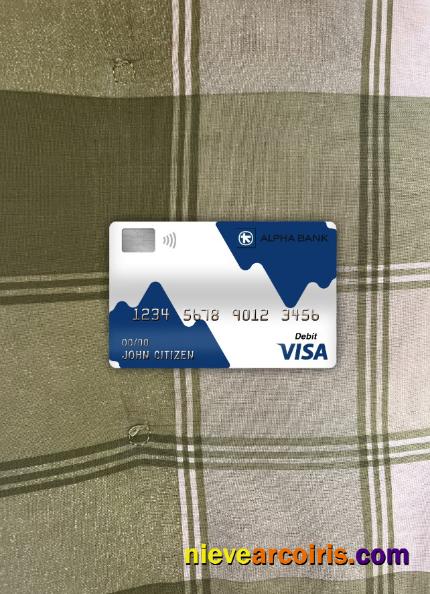 Cyprus Alpha bank visa debit card photolook